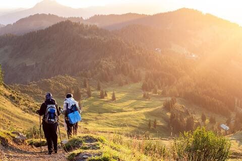 trekking atardecer